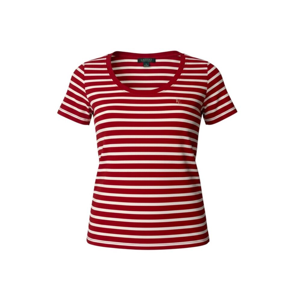 Lauren Ralph Lauren Women's Red/White Stripe shirt, Pre-owned, XL (fitted)